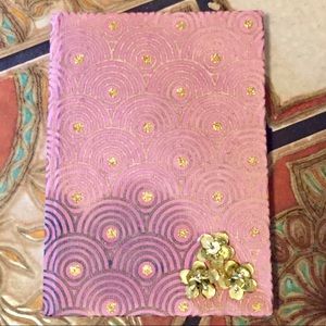 💗World Market Pink/Gold Indian Hardcover Journal